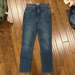 Favorite Daughter Dark Blue Denim Pants